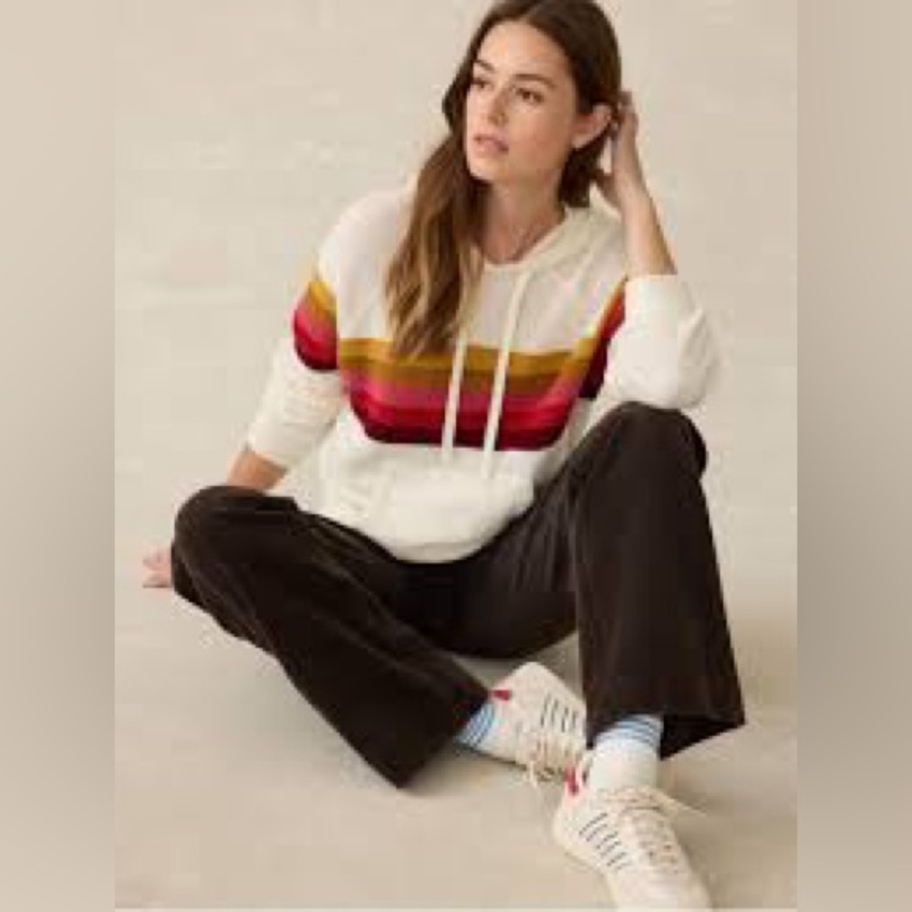 Faherty Multicolor Striped Hoodie NWT